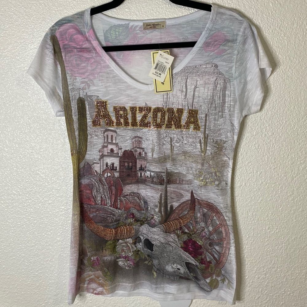 NWT- Sweet Gisele- rinestone Arizona graphic tee -size small